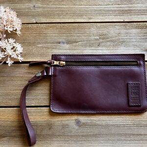 Portland Leather Burgundy Wristlet